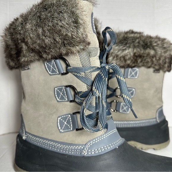 KHOMBU | Leather & Faux Fur Slope Thermolite Terrain Winter Snow Boot | Size 8 - Picture 9 of 15